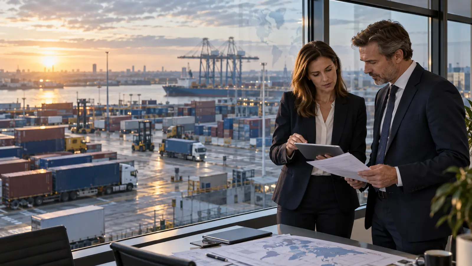 Dirigeants préparant un développement international